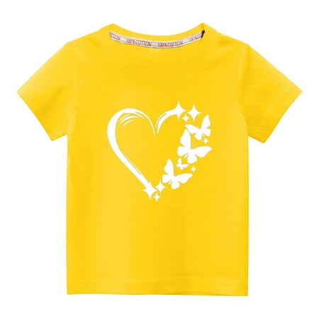 Virmaxy Little Kids Valentine s Day Fashion Basic Tee Toddler Baby Crew Love Butterfly Graphic T-shirt Unisex Kids Spring Summer Fashion Short Sleeve Cotton Casual Baggy Tees Yellow-A 5T
Virmaxy Little Kids Valentine s Day Fashion Basic Tee Toddler Baby Crew Love Butterfly Graphic T-shirt Unisex Kids Spring Summer Fashion Short Sleeve Cotton Casual Baggy Tees Yellow-A 5T