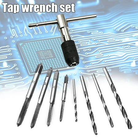 9Pcs Hand Tap Set Screws Thread Taps T- Wrench Reamer M3-M6 Twist Drill Bit Default
9Pcs Hand Tap Set Screws Thread Taps T- Wrench Reamer M3-M6 Twist Drill Bit Default