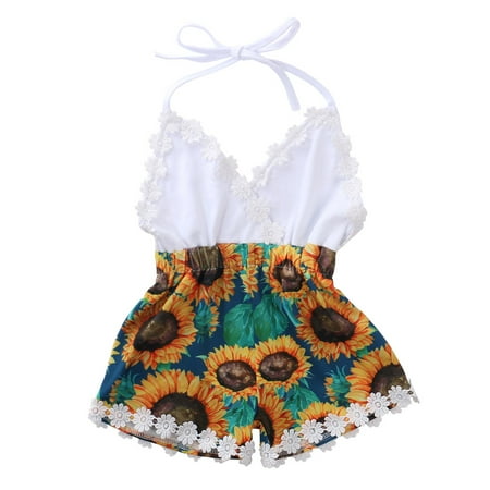 jaweiw Toddlers Girls Suspender Romper Daily Sleeveless V neck Patchwork Jumpsuit with Printed Sunflowers
jaweiw Toddlers Girls Suspender Romper Daily Sleeveless V neck Patchwork Jumpsuit with Printed Sunflowers