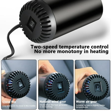 

Car Heater Windshield Defroster 2 In 1 Portable Electric Car Heater 12V Heating Cooling Fan Warmer Wind Defrosting Anti-Fog Heater Windshield Defogger Defroster 360 Degree Rotation with Suction Cup
