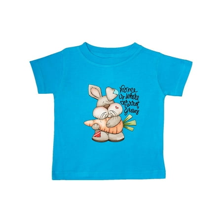 Inktastic Home is Where Carrot Grows Bunny Rabbit Gift Baby Boy T-Shirt