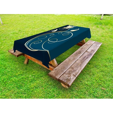 Floral Outdoor Tablecloth Classic Ornamental Swirled Flower Beauty with Curved Petals Design Decorative Washable Fabric Picnic Tablecloth 58 X 120 Inches Dark Blue Gold Petrol Blue by Ambesonne
Floral Outdoor Tablecloth Classic Ornamental Swirled Flower Beauty with Curved Petals Design Decorative Washable Fabric Picnic Tablecloth 58 X 120 Inches Dark Blue Gold Petrol Blue by Ambesonne