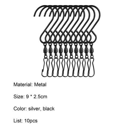 Bobasndm Swivel Hooks Simple 10Pcs Long Lasting Swivel Clips 360-degree Rotating Practical for Home
Bobasndm Swivel Hooks Simple 10Pcs Long Lasting Swivel Clips 360-degree Rotating Practical for Home