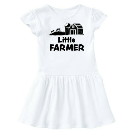 Inktastic Little Farmer Barn Silo and Cows Gift Baby Girl Dress