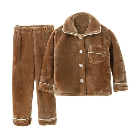 YWDJ Pajamas for Women Toddler Kids Baby Boys Girls Solid Pajamas Winter Warm Coats Pants Outfits Set Brown 130
YWDJ Pajamas for Women Toddler Kids Baby Boys Girls Solid Pajamas Winter Warm Coats Pants Outfits Set Brown 130