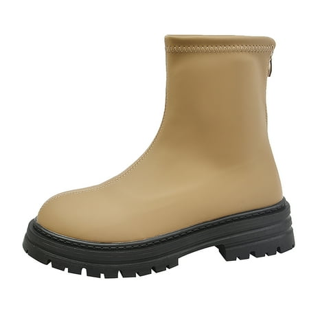 Fsqjgq Lace Boots for Women Fashion Women Artificial Leather Solid Color Autumn Thick Sole Square Heels Zipper Short Booties Round Toe Shoes Cute Womens Short Boots Khaki 37
Fsqjgq Lace Boots for Women Fashion Women Artificial Leather Solid Color Autumn Thick Sole Square Heels Zipper Short Booties Round Toe Shoes Cute Womens Short Boots Khaki 37