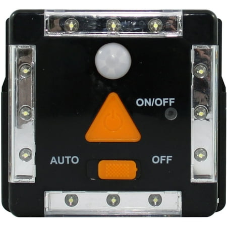 TriLynx 12 LED Light with Motion and Sunlight Sensor Black