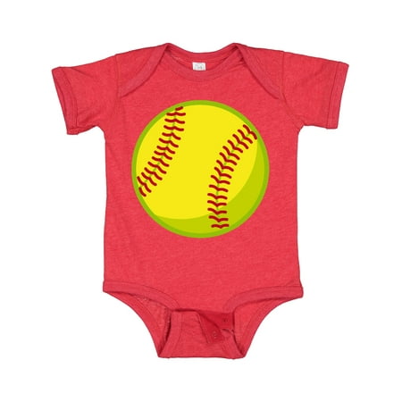 Inktastic Personalized Softball Gift Baby Boy or Baby Girl Bodysuit