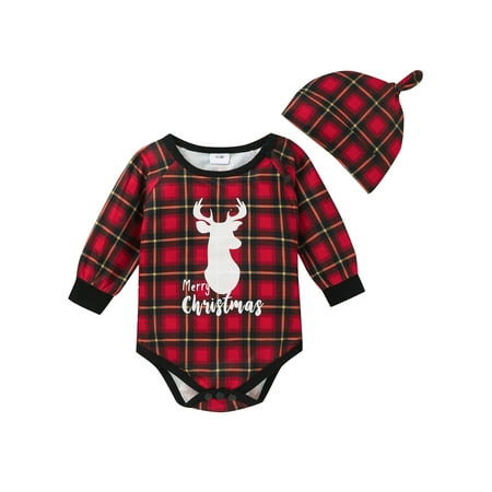 Baby鈥檚 Unisex Romper Christmas Elk Letter Plaid Print Triangle Long Sleeve Romper with Cap
Baby鈥檚 Unisex Romper Christmas Elk Letter Plaid Print Triangle Long Sleeve Romper with Cap