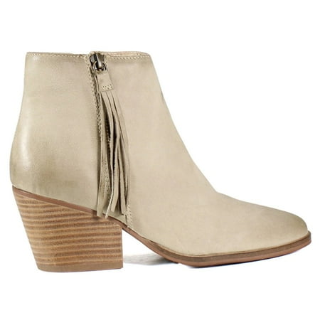 Diba True Womens Intu Itive Fringe Casual Boots Ankle Mid Heel 2-3