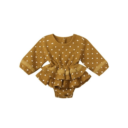 EYIIYE Infant Baby Girls Dot Printing Long Sleeve Round Collar Multilayer Romper 0-24 Months
EYIIYE Infant Baby Girls Dot Printing Long Sleeve Round Collar Multilayer Romper 0-24 Months