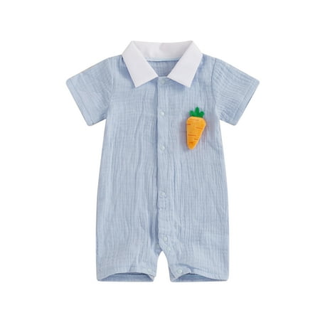 Infant Baby Boy Plush Carrot Lapel Neck Short Sleeve Romper Short Sleeve Jumpsuit for Newborn Summer Easter Clothes
Infant Baby Boy Plush Carrot Lapel Neck Short Sleeve Romper Short Sleeve Jumpsuit for Newborn Summer Easter Clothes