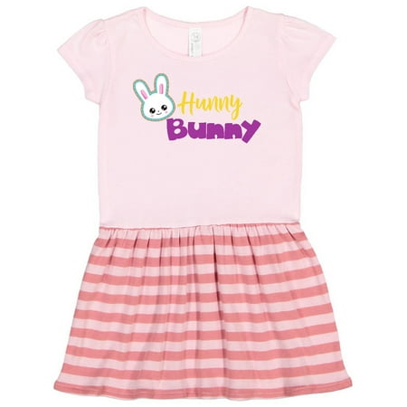 Inktastic Hunny Bunny White Bunny Easter Bunny Rabbit Gift Toddler Girl Dress