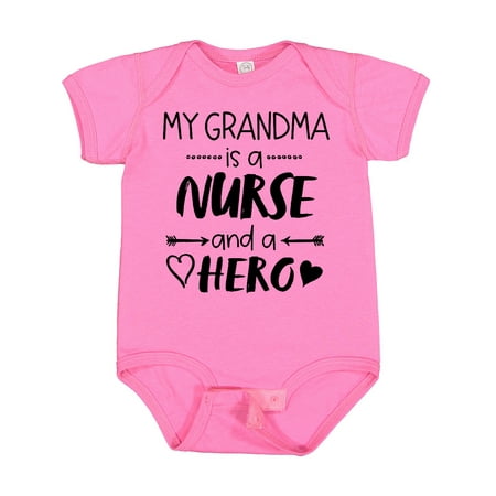 Inktastic My Grandma is a Nurse and a Hero Gift Baby Boy or Baby Girl Bodysuit