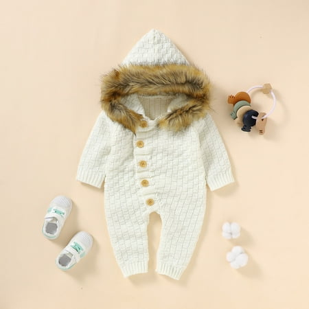 TMOYZQ Newborn Baby Boys Girls Knitted Sweater Hoodie Romper Winter Warm One-piece Outfits Infant Toddler Buttons Jumpsuit Bodysuit Outerwear
TMOYZQ Newborn Baby Boys Girls Knitted Sweater Hoodie Romper Winter Warm One-piece Outfits Infant Toddler Buttons Jumpsuit Bodysuit Outerwear