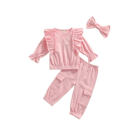 Canrulo Toddler Kids Baby Girl Clothes Ruffle Long Sleeve Sweatshirt Tops Pants Headband Tracksuit Autumn Outfits Pink 4-5 Years
Canrulo Toddler Kids Baby Girl Clothes Ruffle Long Sleeve Sweatshirt Tops Pants Headband Tracksuit Autumn Outfits Pink 4-5 Years