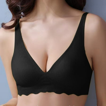 Riforla Women s Comfortable Summer Traceless No Steel Rim Small Chest with Soft Support Fixed Deep V Bra Black M
Riforla Women s Comfortable Summer Traceless No Steel Rim Small Chest with Soft Support Fixed Deep V Bra Black M