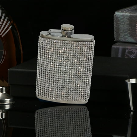 Bluelans 180ml Rhinestone Studded Hip Flask Leak-proof 304 Stainless Steel Reusable Anti-drop Wine Flask for Household
Bluelans 180ml Rhinestone Studded Hip Flask Leak-proof 304 Stainless Steel Reusable Anti-drop Wine Flask for Household