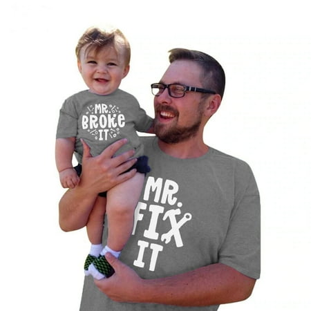 ZHENYEMEI Baby Fathers Day Daddy and Me Shirts Mr Fix It - Gray Kid T-shirt 2Y
ZHENYEMEI Baby Fathers Day Daddy and Me Shirts Mr Fix It - Gray Kid T-shirt 2Y
