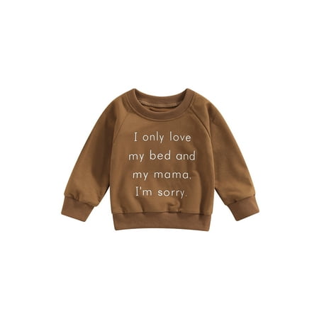 Nokpsedcb Infant Baby Girl Boy Autumn Winter Pullover Long-Sleeved O-neck Letter Print Warm Sweatshirt Brown 0-6 Months
Nokpsedcb Infant Baby Girl Boy Autumn Winter Pullover Long-Sleeved O-neck Letter Print Warm Sweatshirt Brown 0-6 Months