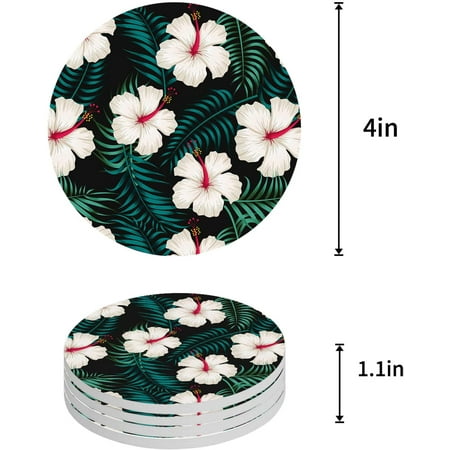 ZHANZZK Tropical Plant Flower Pattern Set of 4 Round Coaster for Drinks Absorbent Ceramic Stone Coasters Cup Mat with Cork Base for Home Kitchen Room Coffee Table Bar Decor
ZHANZZK Tropical Plant Flower Pattern Set of 4 Round Coaster for Drinks Absorbent Ceramic Stone Coasters Cup Mat with Cork Base for Home Kitchen Room Coffee Table Bar Decor