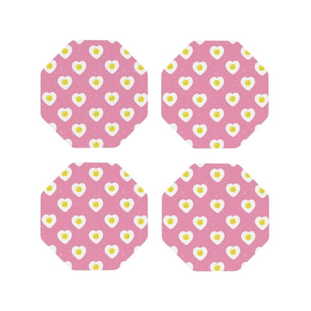 Leather Coasters Set of 4 - Cute Fried Egg Love Lightweight Non-Slip Drink Coasters for Desk Anti-Scalding Desk Cup Coasters for Office Table Decor Octagon
Leather Coasters Set of 4 - Cute Fried Egg Love Lightweight Non-Slip Drink Coasters for Desk Anti-Scalding Desk Cup Coasters for Office Table Decor Octagon