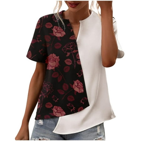 kakina CMSX Office Shirts for Women Plus Size Short Sleeve Split Neck Asymmetric Patchwork Print Casual Shirts Blouse Tops Ladies Summer Tops White L
kakina CMSX Office Shirts for Women Plus Size Short Sleeve Split Neck Asymmetric Patchwork Print Casual Shirts Blouse Tops Ladies Summer Tops White L