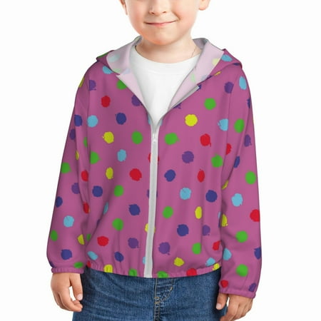 Rash Guard for Boys Girls - colorful dot pattern Lightweight Long Sleeve Sun Protection Jacket Hooded Cooling Swim Shirt with Zipper for Toddler Kids Children
Rash Guard for Boys Girls - colorful dot pattern Lightweight Long Sleeve Sun Protection Jacket Hooded Cooling Swim Shirt with Zipper for Toddler Kids Children