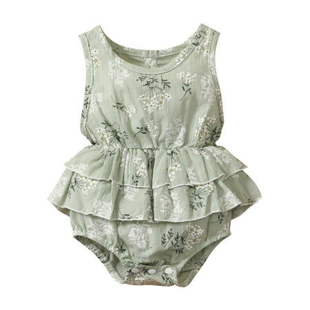 Infant Baby Toddler Girls Floral Spring Summer Cute Printed Sleeveless Ruffle Romper Bodysuit Fashion Clothes
Infant Baby Toddler Girls Floral Spring Summer Cute Printed Sleeveless Ruffle Romper Bodysuit Fashion Clothes