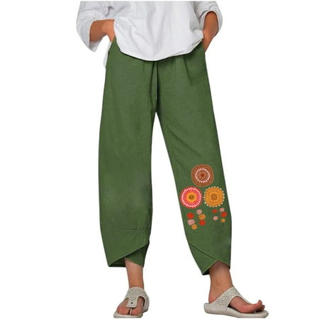 Women Summer Pants Elastic Waist Wide Leg Loose Cotton Linen Palazzo Pants Casual Lightable Wide Leg Capris Pocket Ankle Pants
Women Summer Pants Elastic Waist Wide Leg Loose Cotton Linen Palazzo Pants Casual Lightable Wide Leg Capris Pocket Ankle Pants