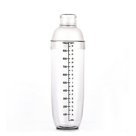 Dheera Cocktail Shaker Clear Resin Drink Tumbler Mixer with Scale Dishwasher Safe
Dheera Cocktail Shaker Clear Resin Drink Tumbler Mixer with Scale Dishwasher Safe