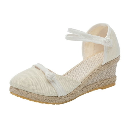 SEMIMAY Leisure Women Summer Weave Wedges Breathable Elastic Band Round Toe Sandals Comfortable Beach Shoes
SEMIMAY Leisure Women Summer Weave Wedges Breathable Elastic Band Round Toe Sandals Comfortable Beach Shoes