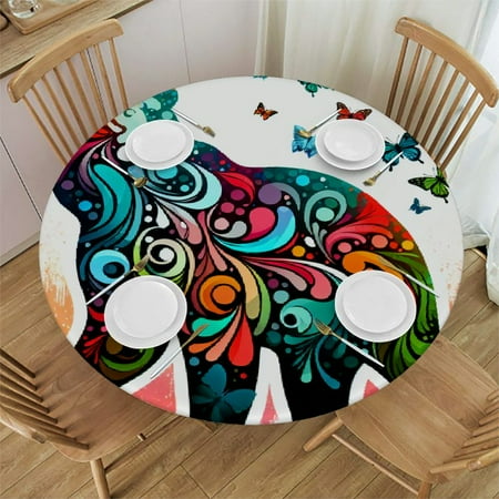 Patifu Colorful Abstract Design Butterflies Round Table Cover Stain Resistant Washable Indoor Outdoor Tablecloth Kitchen Dining Wedding Parties Elastic Edge 100% Polyester Fiber 46-50
Patifu Colorful Abstract Design Butterflies Round Table Cover Stain Resistant Washable Indoor Outdoor Tablecloth Kitchen Dining Wedding Parties Elastic Edge 100% Polyester Fiber 46-50