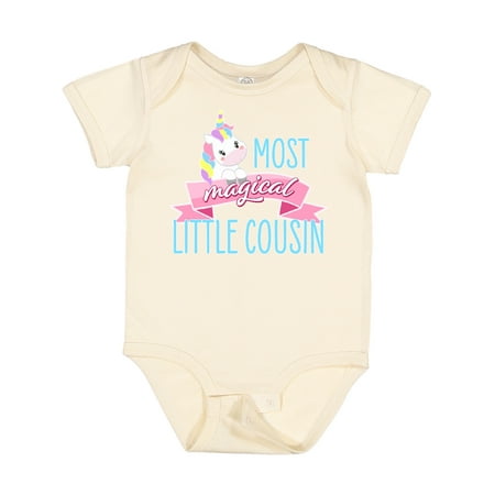 Inktastic Most Magical Little Cousin- Cute Unicorn Gift Baby Girl Bodysuit