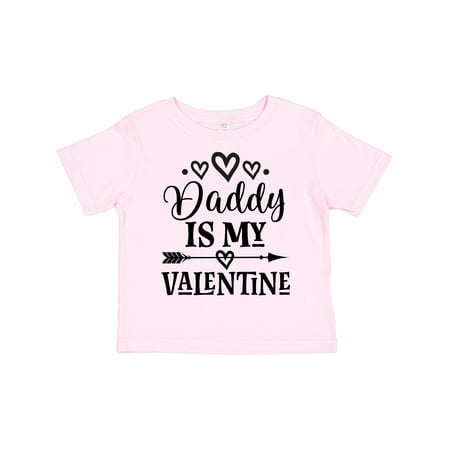 Inktastic Daddy is My Valentine Holiday Gift Toddler Toddler Girl T-Shirt