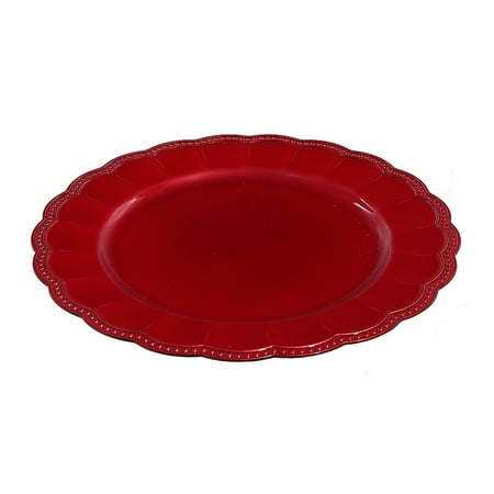 IH Casa Decor Charger Plate (Scallop Edge) (Red) (13 ) - Set of 6
