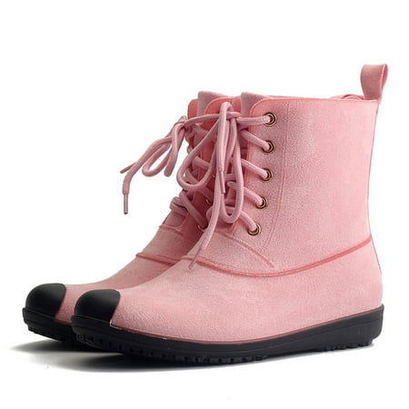 Thanksgiving Day Clearance Hvyes Ladies Mid-tube Fashion Rain Boots Non-slip Plastic Matte Surface Lacing Waterproof Rain Boots For Women
Thanksgiving Day Clearance Hvyes Ladies Mid-tube Fashion Rain Boots Non-slip Plastic Matte Surface Lacing Waterproof Rain Boots For Women