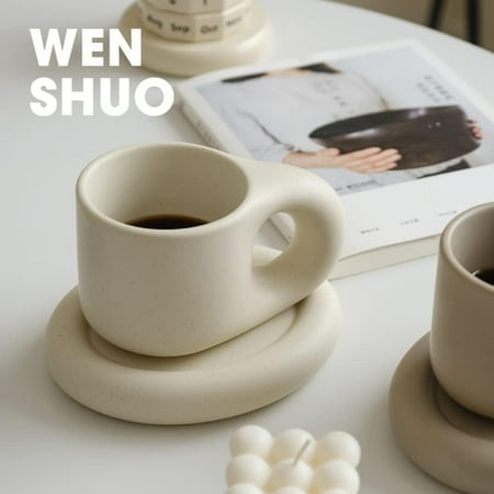YIRENWL 9 oz Matte Crème Chubby Funny Coffee Mug Novelty Cute Cup and Saucer
YIRENWL 9 oz Matte Crème Chubby Funny Coffee Mug Novelty Cute Cup and Saucer