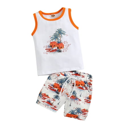 One opening Toddler Kids Boys 2 Pieces Outfits Sleeveless Tree House/Glasses Letter Print Tank Tops + Shorts Summer Beach Style Set
One opening Toddler Kids Boys 2 Pieces Outfits Sleeveless Tree House/Glasses Letter Print Tank Tops + Shorts Summer Beach Style Set