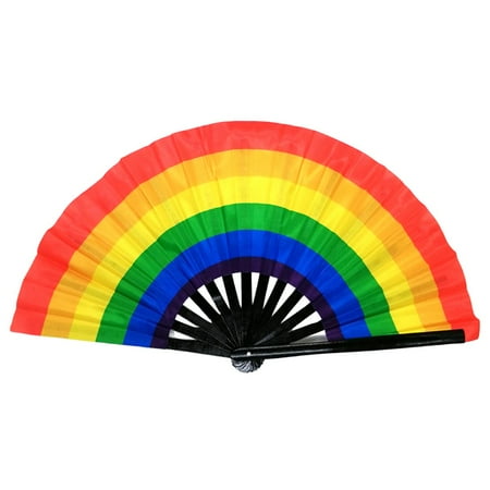 Folding Fan|Rainbow Rave Hand Fan|Bamboo Holding Hand Fan Large Folding Fan with Bright Color Chinese Kung Fu Folding Fan for Festival Party Procession
Folding Fan|Rainbow Rave Hand Fan|Bamboo Holding Hand Fan Large Folding Fan with Bright Color Chinese Kung Fu Folding Fan for Festival Party Procession