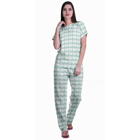Moomaya Womens Printed Tee and Pajama Set PJs Short Sleeve Sleepwear Nightwear Loungewear S-XXL
Moomaya Womens Printed Tee and Pajama Set PJs Short Sleeve Sleepwear Nightwear Loungewear S-XXL