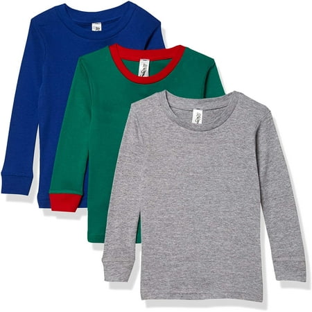 Marky G Apparel Baby 100% Cotton Long Sleeve Pajama Top (Pack of 3)
