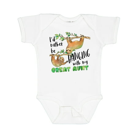 Inktastic Id Rather Be Hanging with My Great Aunt- Cute Sloths Gift Baby Boy or Baby Girl Bodysuit 
Inktastic Id Rather Be Hanging with My Great Aunt- Cute Sloths Gift Baby Boy or Baby Girl Bodysuit