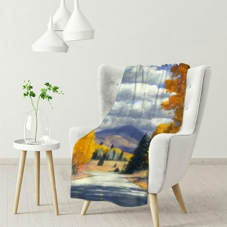 WHKANG Fall Yellow Trees Landscape Throw Blanket Autumn in Road Soft Plush Double Sided 40x50in
WHKANG Fall Yellow Trees Landscape Throw Blanket Autumn in Road Soft Plush Double Sided 40x50in