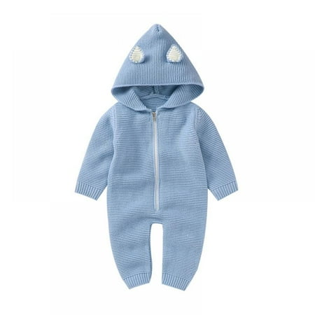 Baby Rompers Girls Boys Zipper Onesies Newborn Girls Sweater Hooded Knitted Jumpsuit Clothes Outfits
Baby Rompers Girls Boys Zipper Onesies Newborn Girls Sweater Hooded Knitted Jumpsuit Clothes Outfits