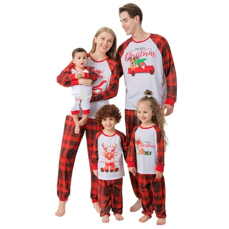wybzd Family Christmas Matching Outfits Long Sleeve T-Shirt Santa Claus Elk Cartoon Print Plaid Trouser Pant Sleepwear Set
wybzd Family Christmas Matching Outfits Long Sleeve T-Shirt Santa Claus Elk Cartoon Print Plaid Trouser Pant Sleepwear Set