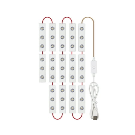 WREA 4.92ft Strip Light USB Powered Vanity Makeup Mirror Tape Lamp with 14 LED Strips Touch Control Double-Sided Sticker for Bedroom Dressing Table Hair Salon
WREA 4.92ft Strip Light USB Powered Vanity Makeup Mirror Tape Lamp with 14 LED Strips Touch Control Double-Sided Sticker for Bedroom Dressing Table Hair Salon