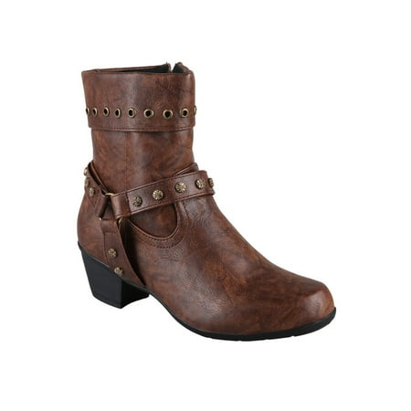 Crocowalk Women Ankle Booties Comfort Winter Boots Casual Block Heels Bootie Strap Side Zip Boot Ladies Anti-Slip Chunky Heel Brown 5
Crocowalk Women Ankle Booties Comfort Winter Boots Casual Block Heels Bootie Strap Side Zip Boot Ladies Anti-Slip Chunky Heel Brown 5