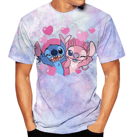 Couple Cartoon T Shirt Lilo & Stitch Print Regular Fit Casual Short Sleeve Crew Neck Fahion T Shirt for Adult Kids
Couple Cartoon T Shirt Lilo & Stitch Print Regular Fit Casual Short Sleeve Crew Neck Fahion T Shirt for Adult Kids
