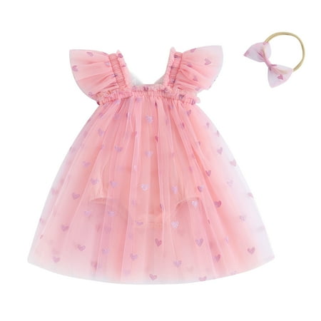 Infant Baby Girl Valentine s Day Dress Fly Sleeve Heart Print Tulle Mesh Romper Dress Headband Set
Infant Baby Girl Valentine s Day Dress Fly Sleeve Heart Print Tulle Mesh Romper Dress Headband Set